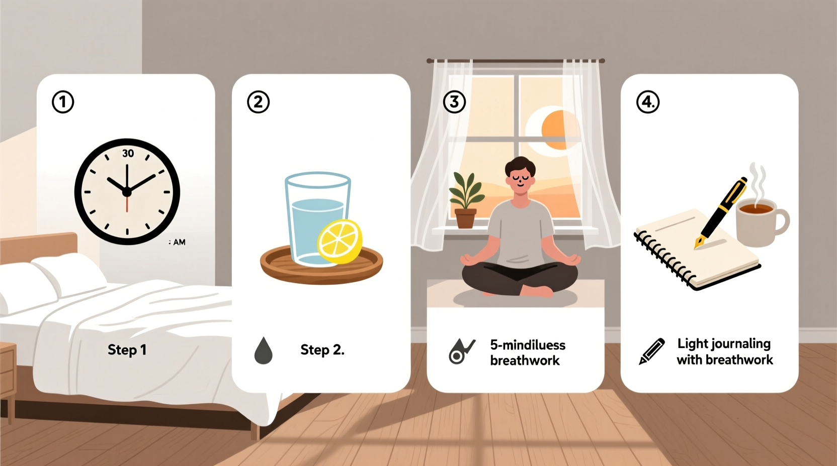 step by step guide to building a minimalist morning routine that sticks