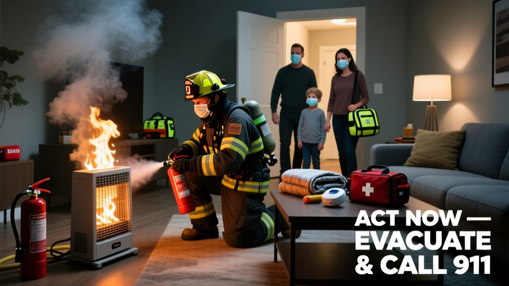 Space Heater Fire: Emergency Response Guide