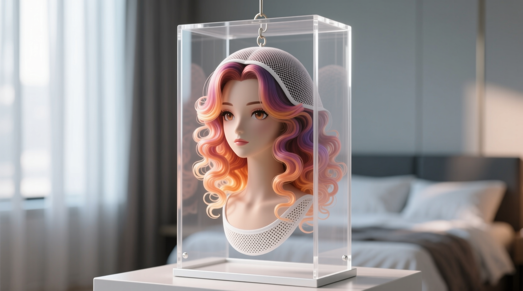 cosplay wig storage prevent flat curls dust