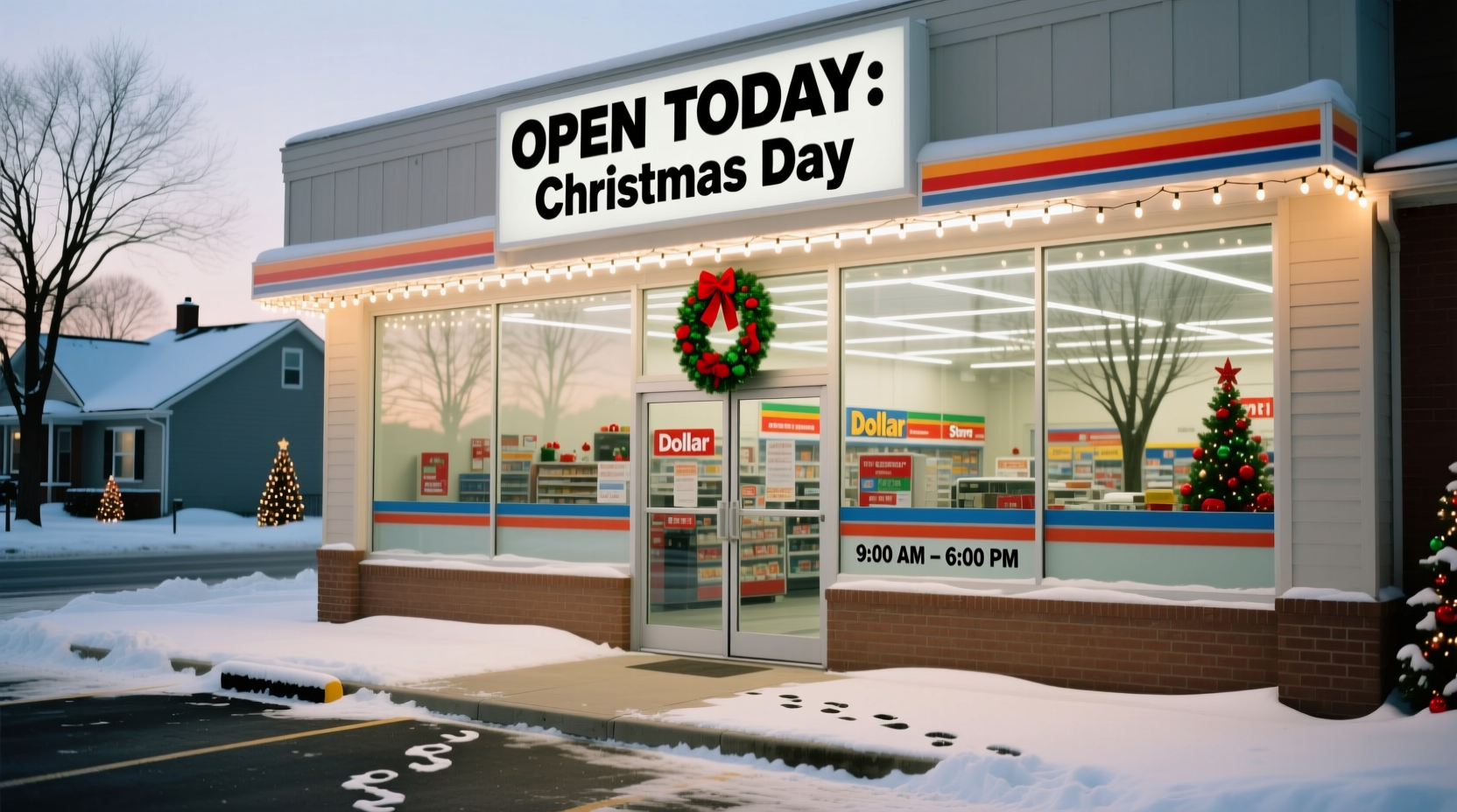 is the dollar store open on christmas day