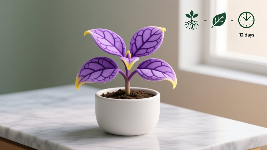 Propagate Purple Waffle Plant with Yellow Leaves (2026)