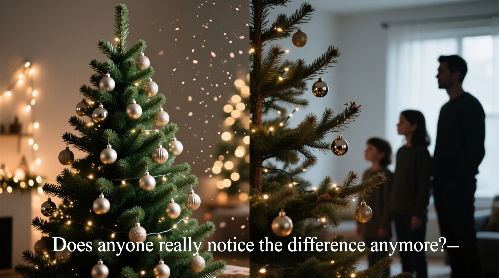 artificial christmas tree vs real does anyone really notice the difference anymore
