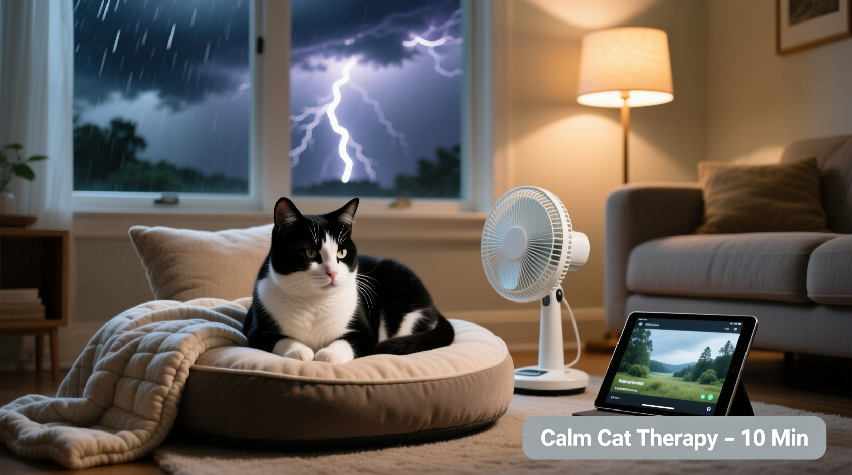 Image showcasing Best Ways To Calm An Anxious Cat During Thunderstorms Proven Techniques