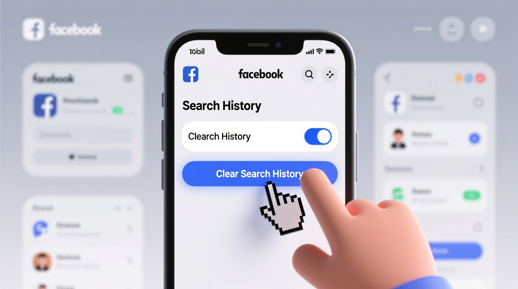 how to view and erase your facebook search history