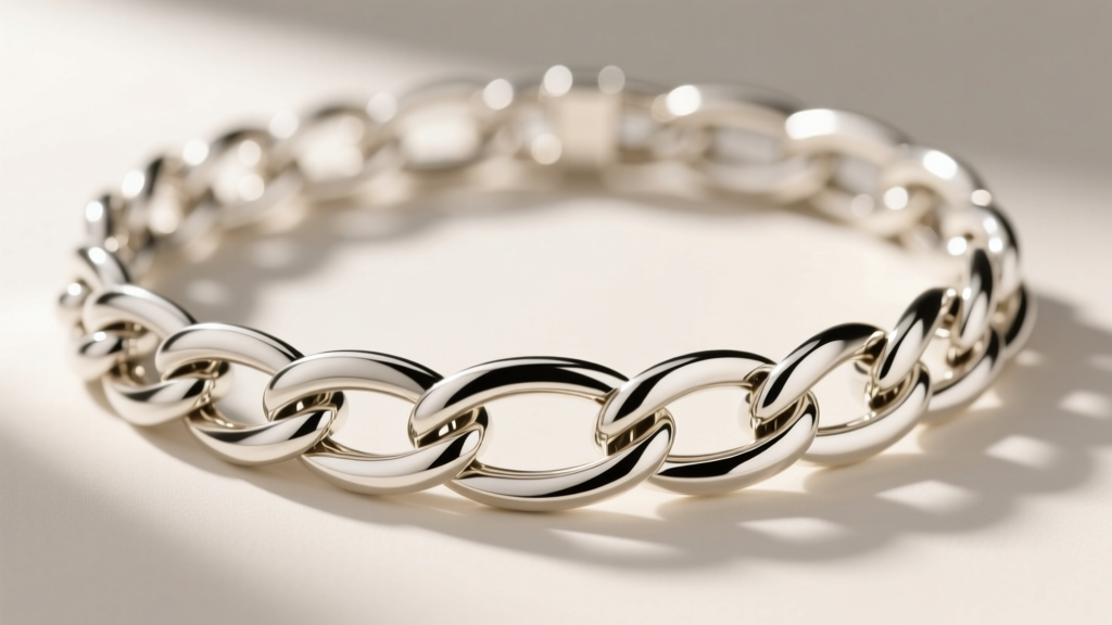 Close-up technical photo showing the interlocking articulation angles of a woven wheat chain choker necklace in 18k white gold