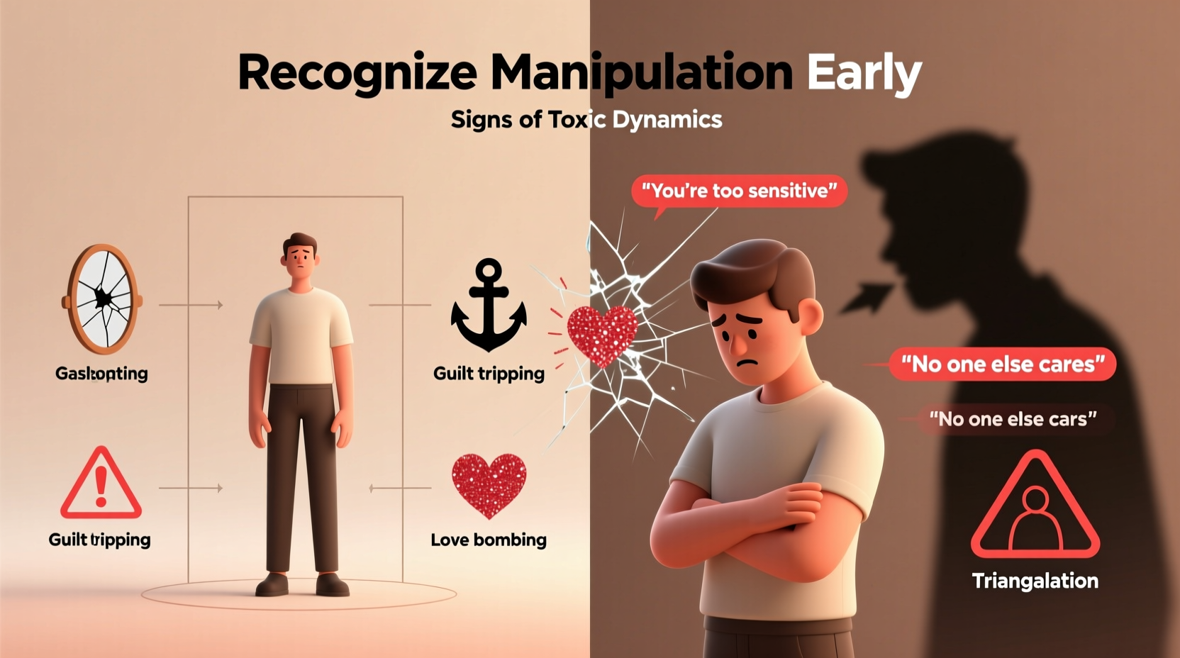 how to recognize manipulation tactics in toxic relationships early