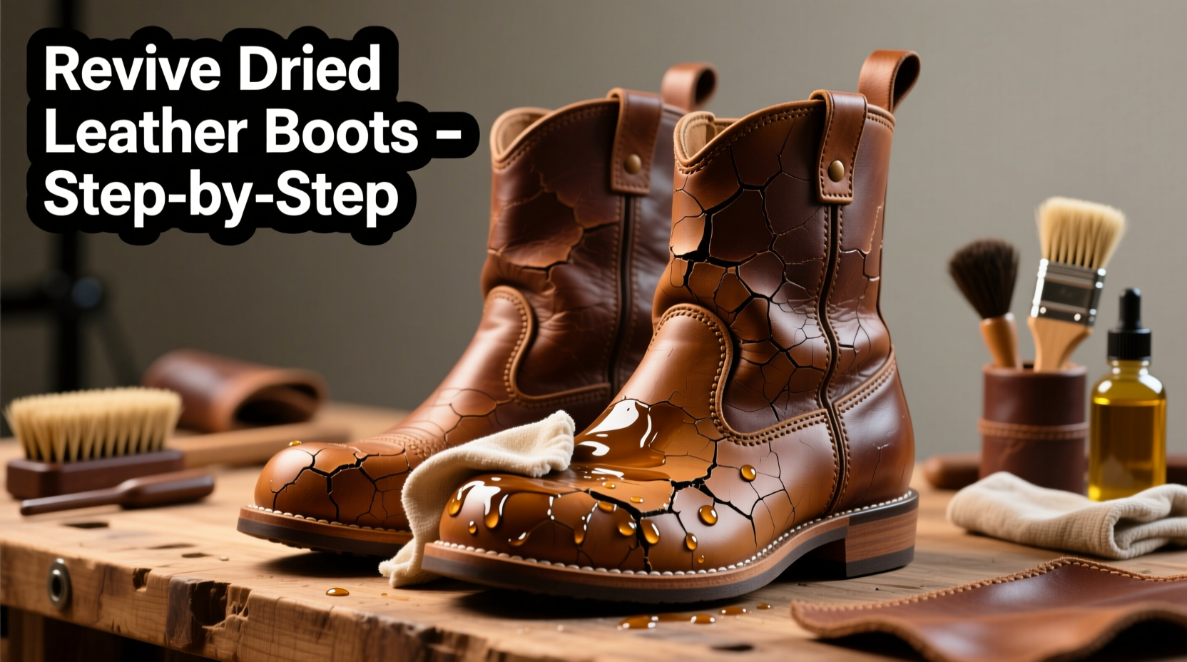 how to revive dried out leather boots without cracking