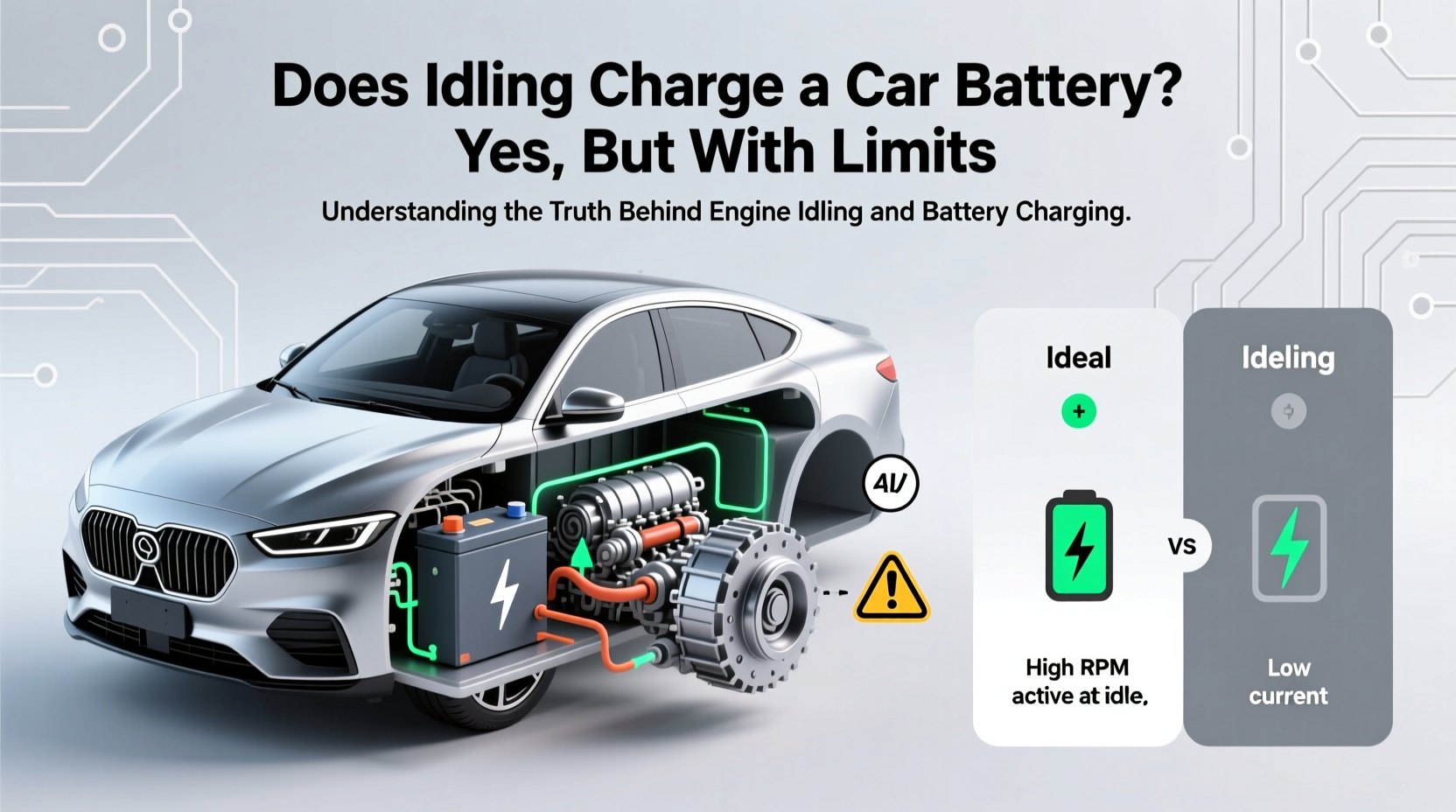 does idling charge car battery