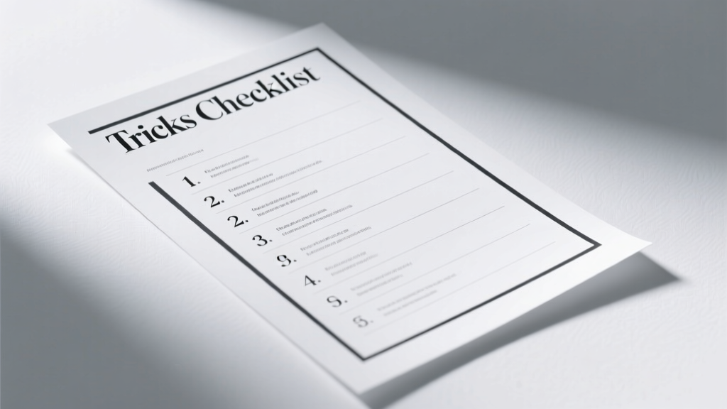 The Tricks Checklist: 27 Field-Tested, Science-Backed Techniques to Boost Memory, Focus, and Daily Efficiency