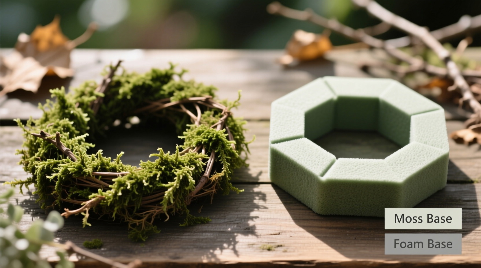 is moss wreath base better than foam for maintaining shape