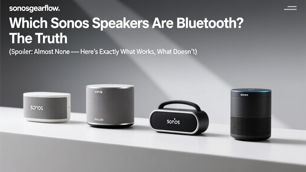 Which Sonos Speakers Are Bluetooth? (2026)