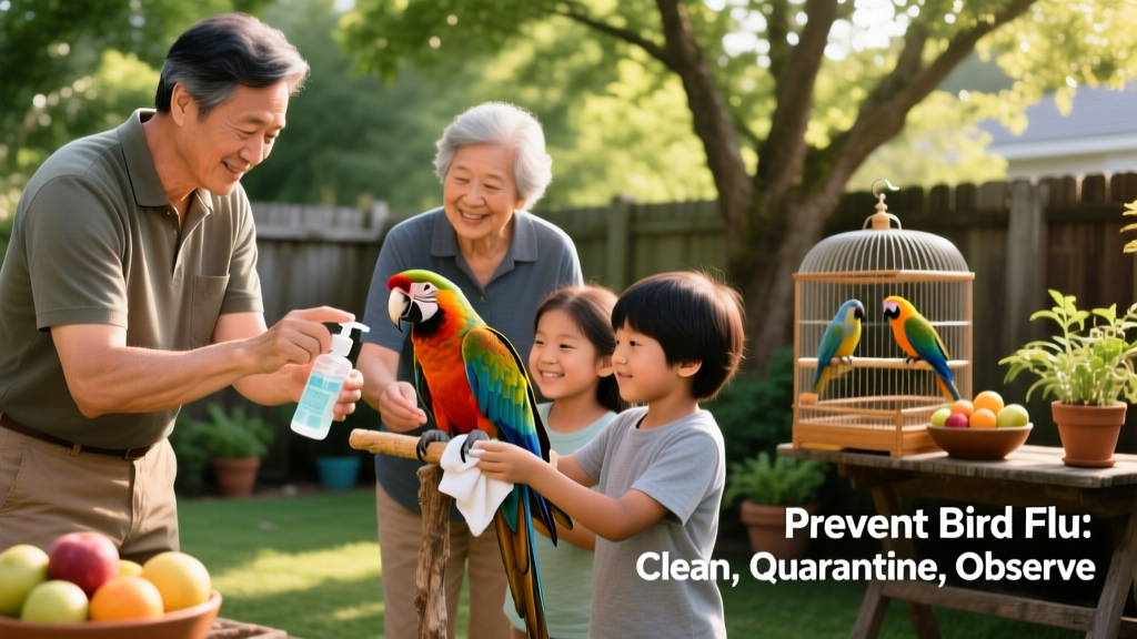 Bird ownership advice for preventing the spread of bird flu