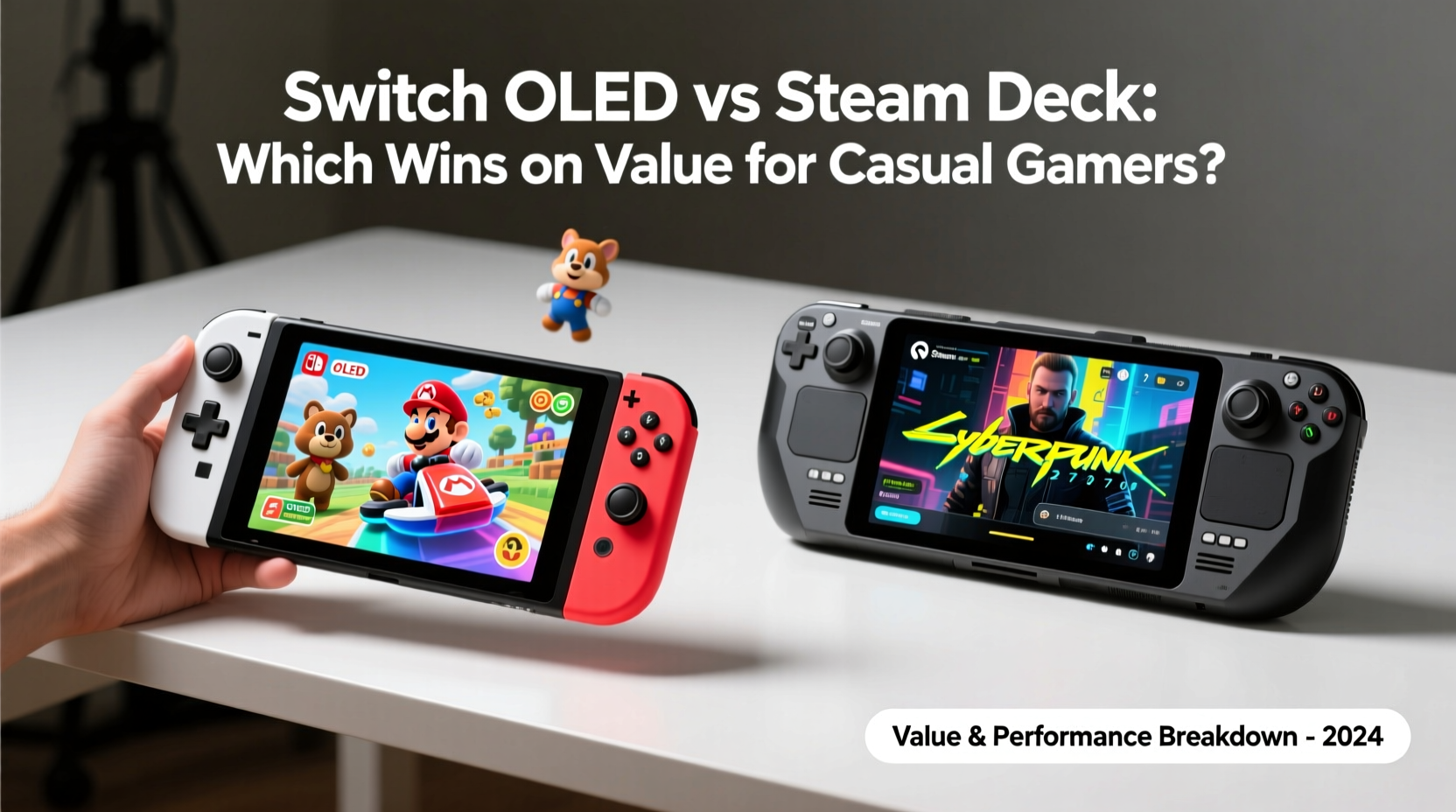 switch oled vs steam deck for casual gamers which handheld wins on value