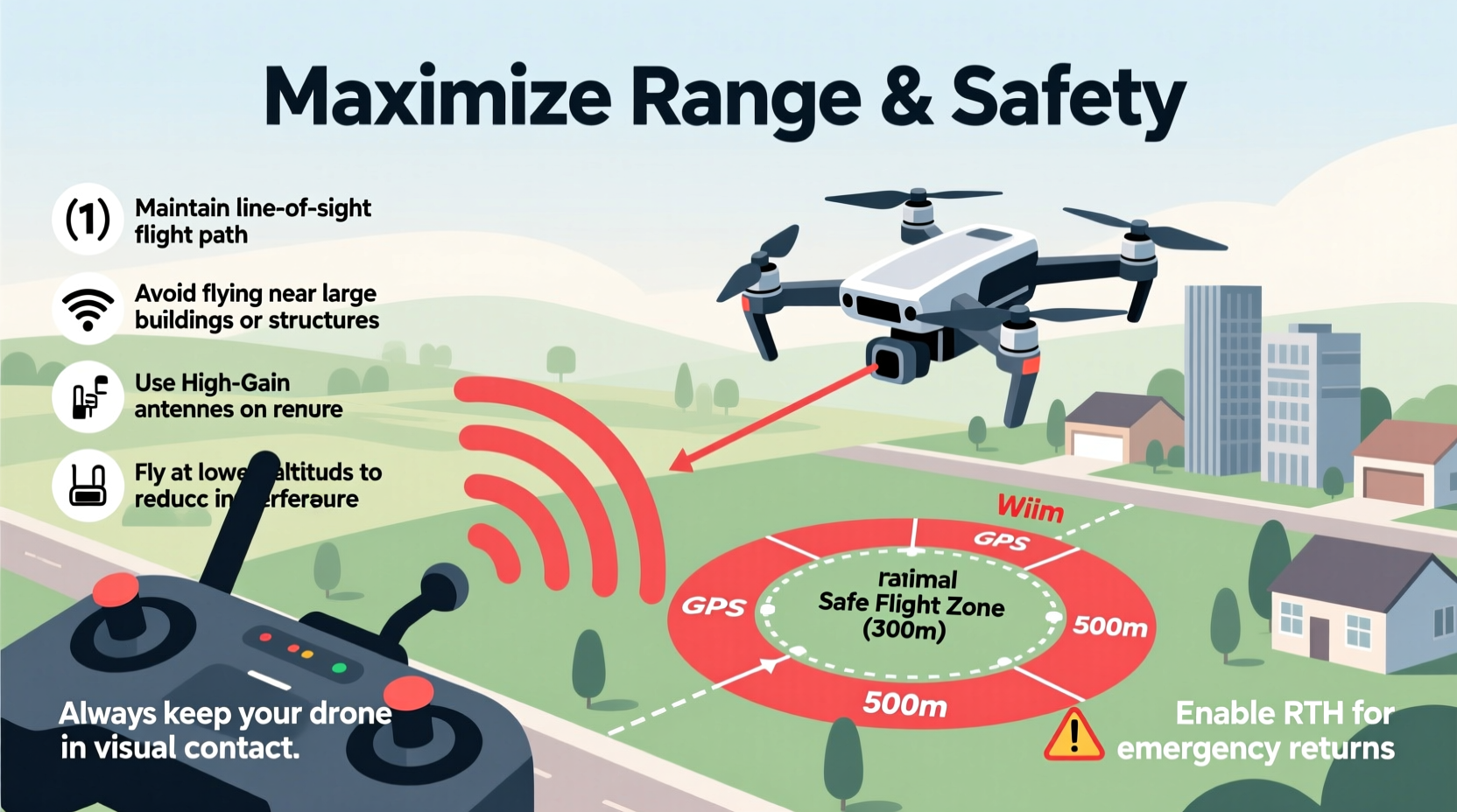 why does my drone lose signal quickly tips to extend range safely