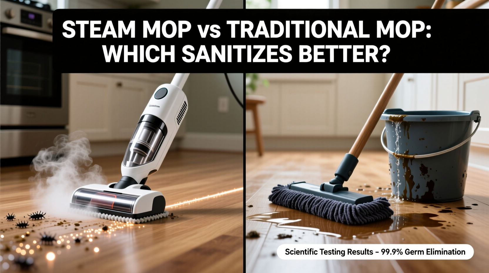 steam mop vs traditional mop which truly sanitizes your floors better