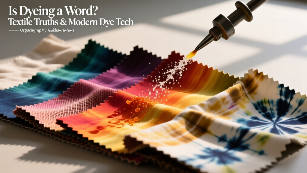 Is Dyeing a Word? Textile Truths & Modern Dye Tech
