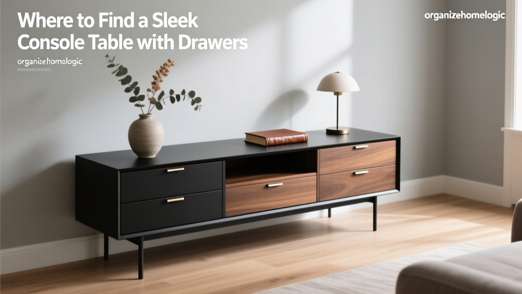 Where to Find a Sleek Console Table with Drawers
