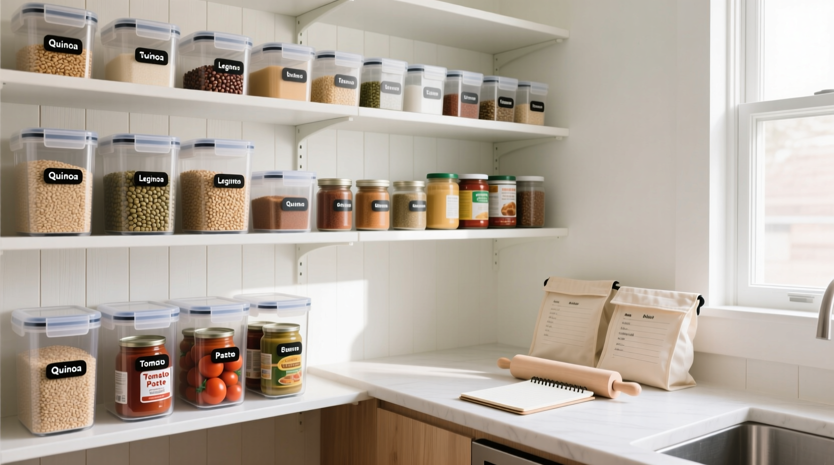best way to organize pantry items for easy meal prep and visibility