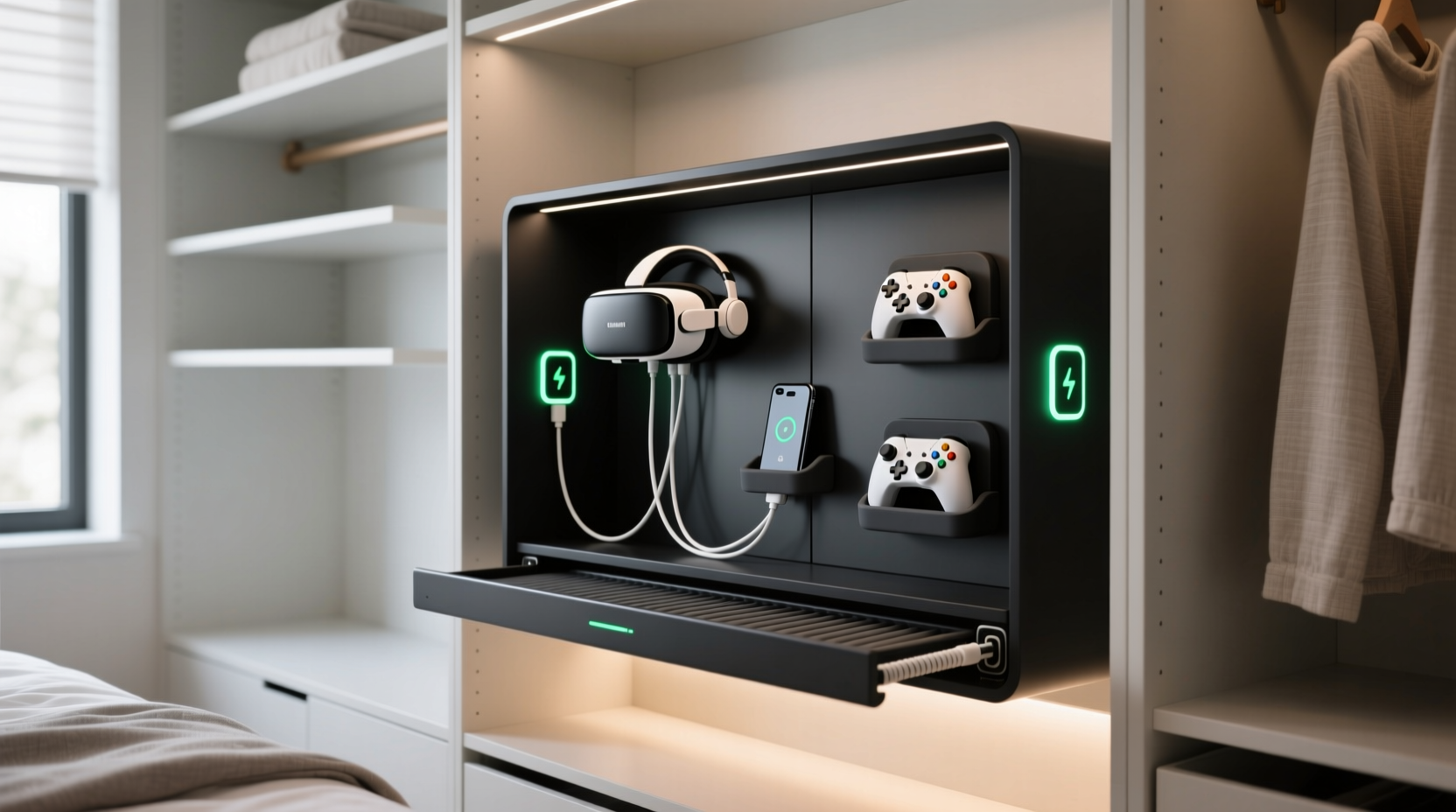 closet organization tips for vr headset storage