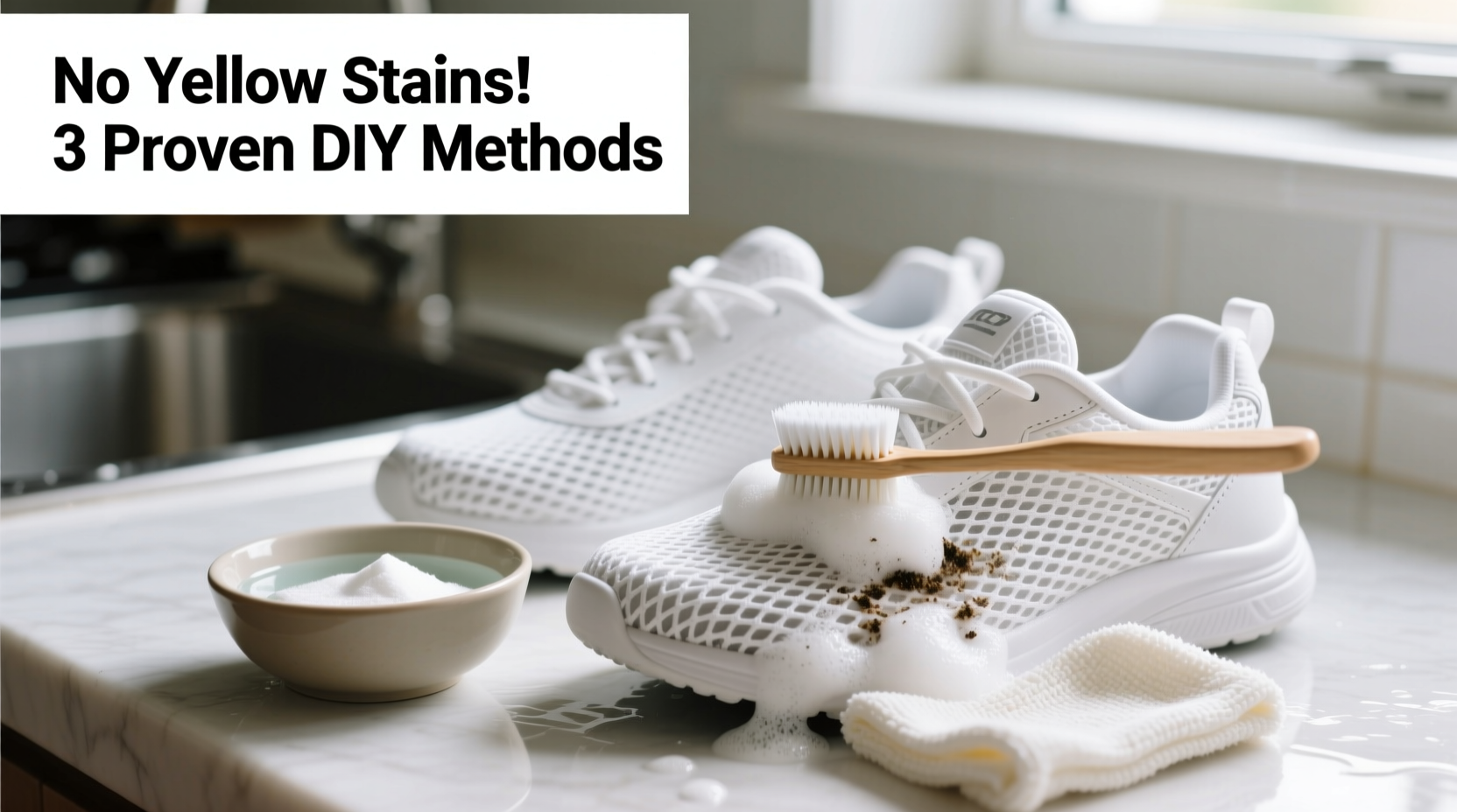 How To Clean White Mesh Sneakers Without Leaving Yellow Stains ...