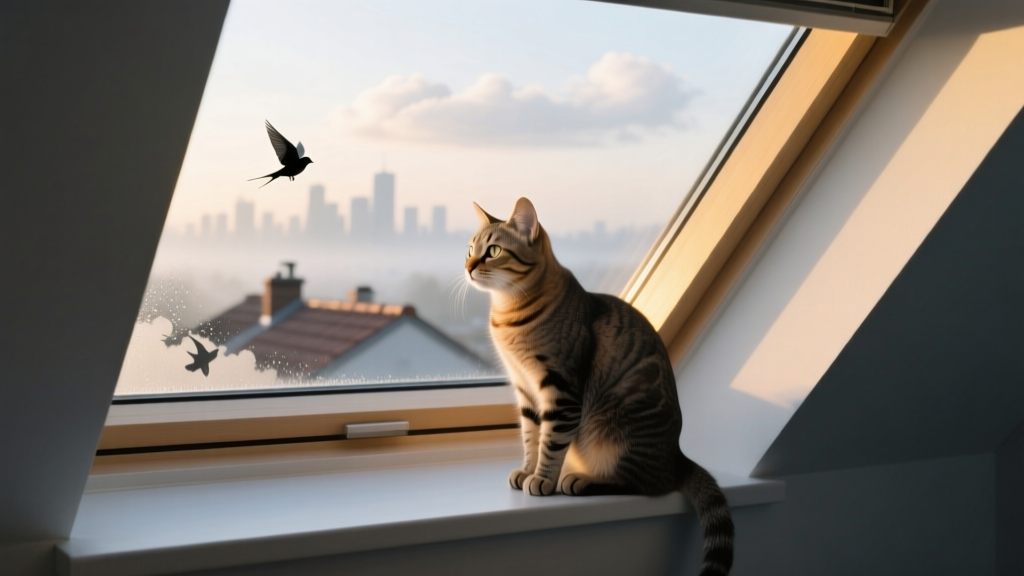 Why Cats Sit on the Roof Skylight Frame