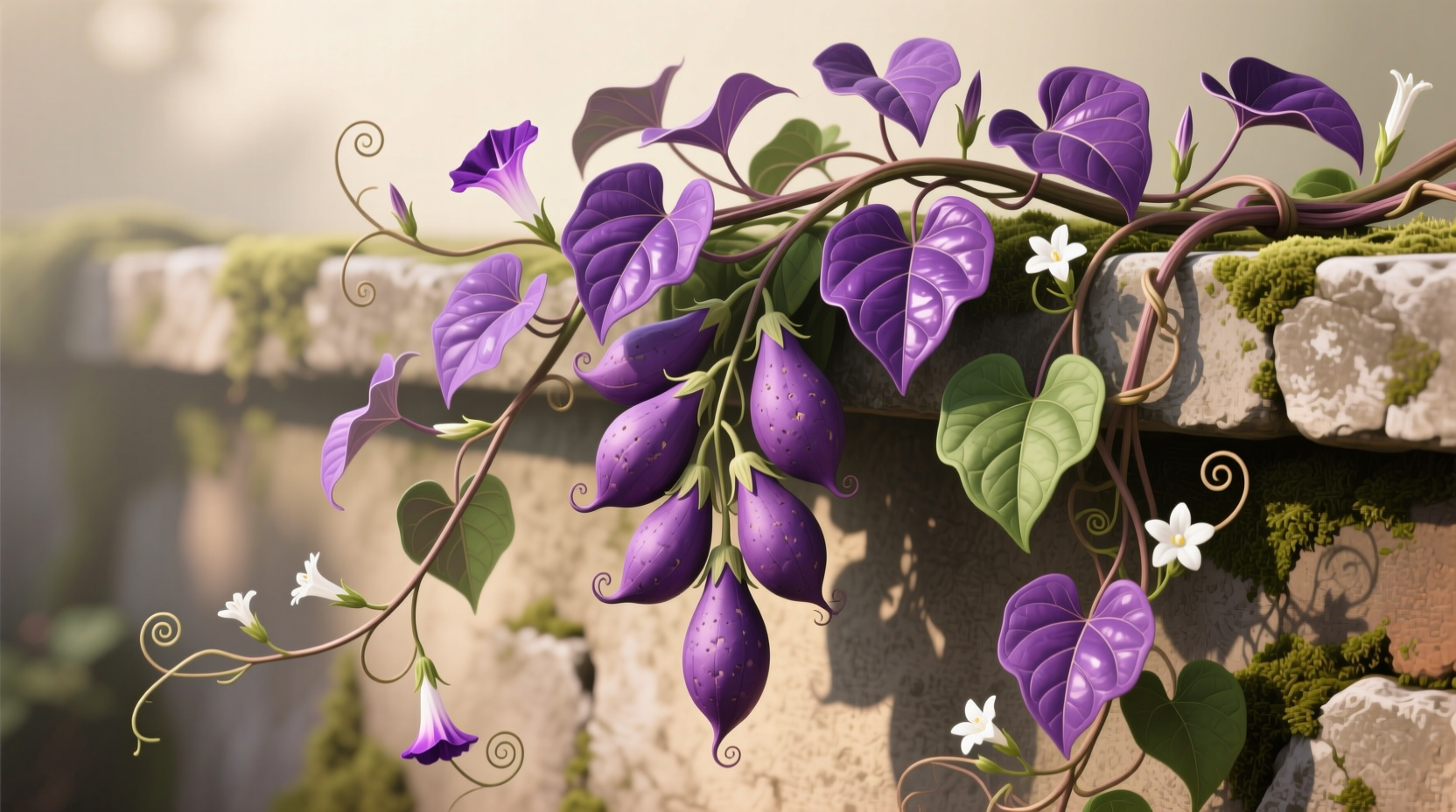hanging purple sweet potato vine