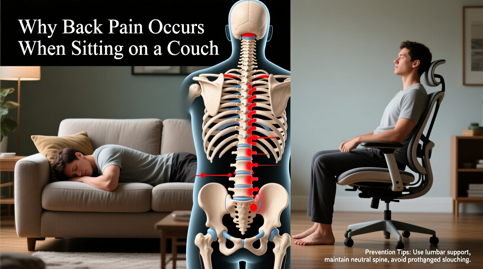 why does my back hurt when sitting on the couch and how to prevent it
