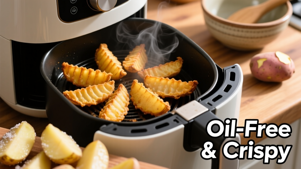 Deep Fried Potato Wedges Cooking Time (Air Fryer & Oil-Free)