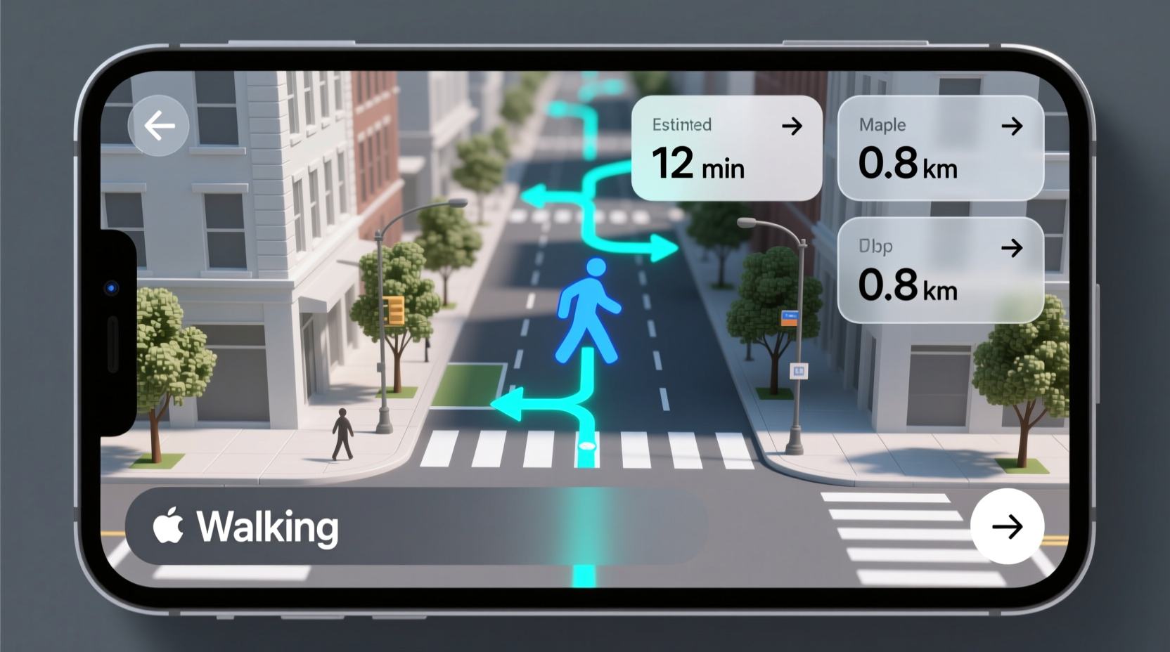 set walking directions as the default in apple maps