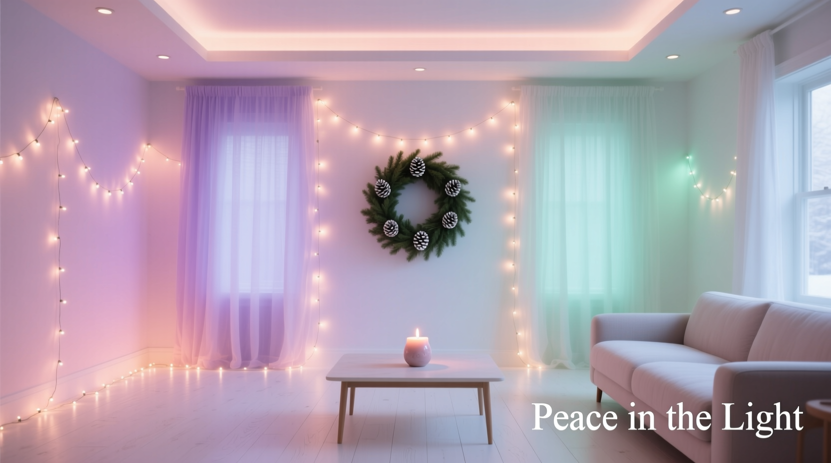 how to create a calming christmas lighting scheme using psychology of color