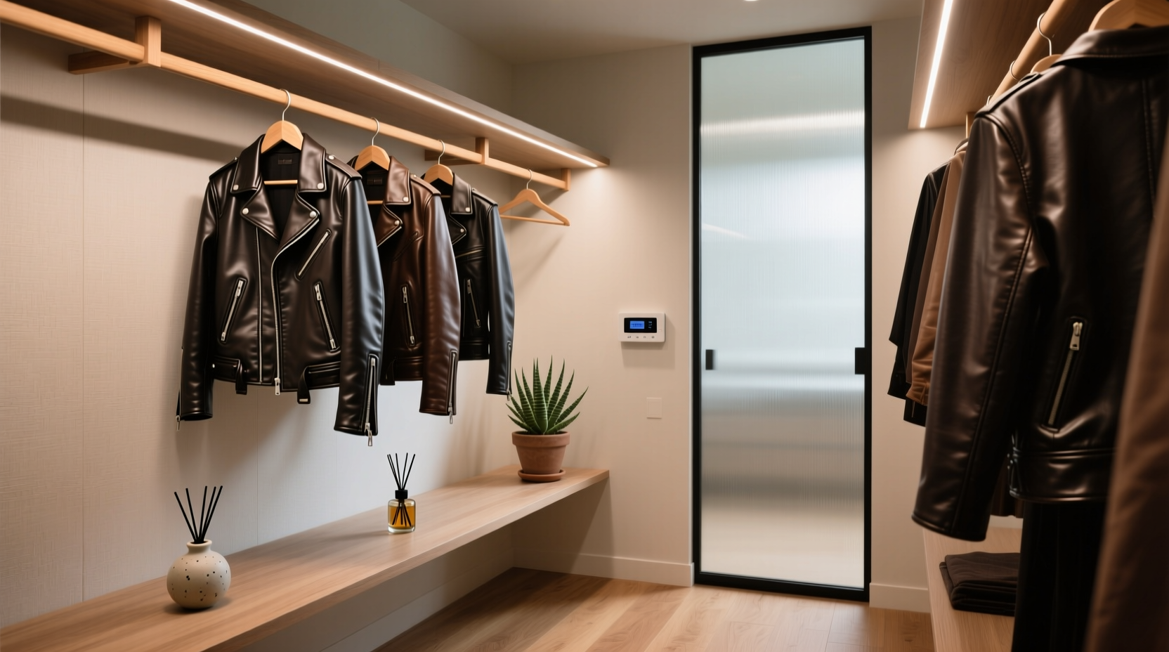 closet organization tips for leather jackets