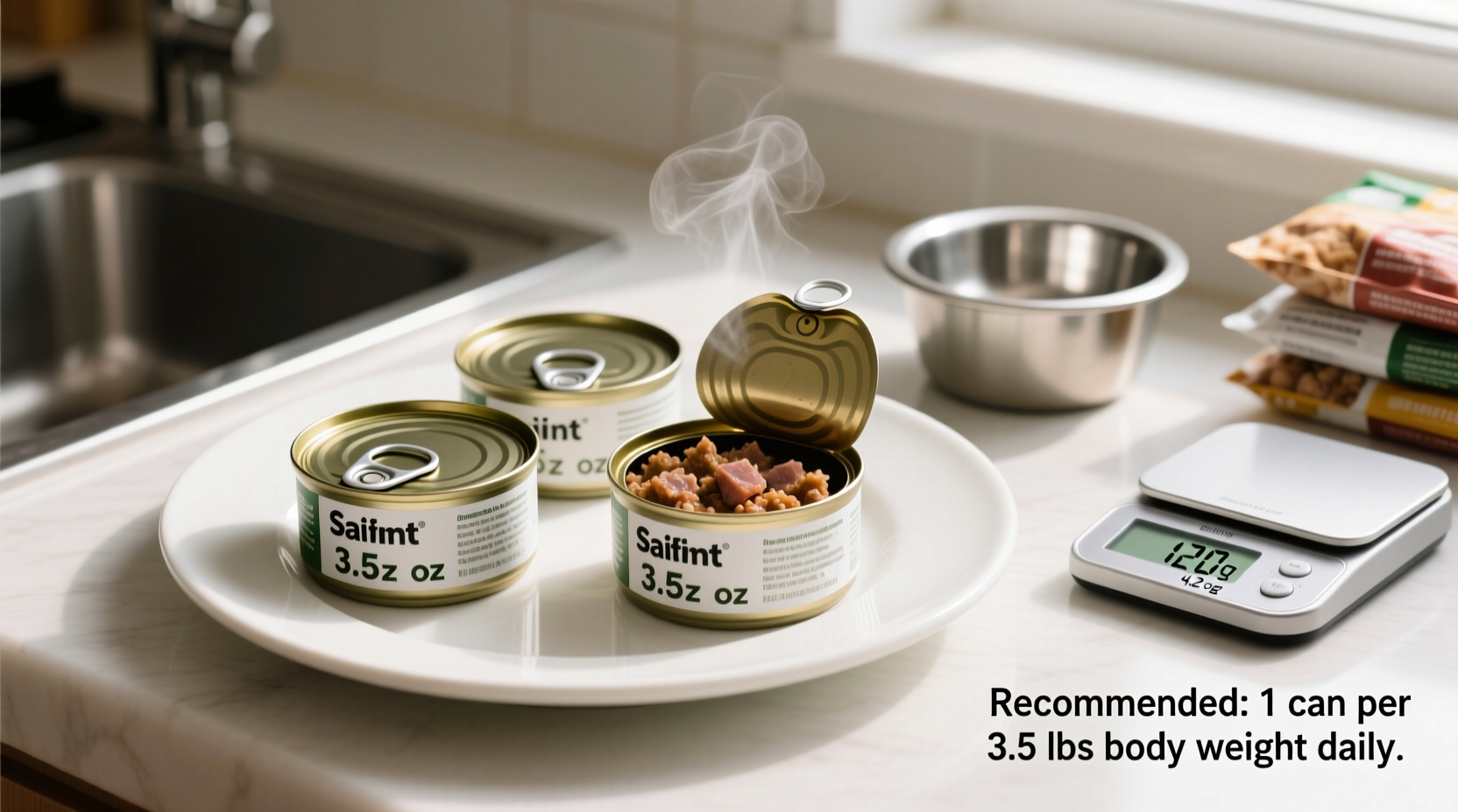 how many cans of cat food per day