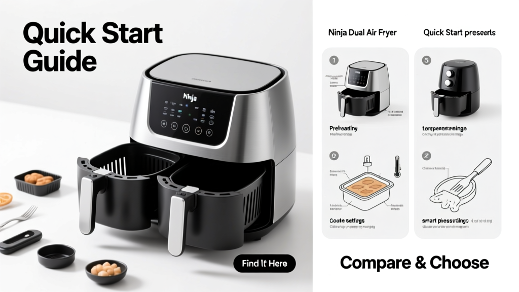 Ninja Dual Air Fryer Quick Start Guide: Find It Fast