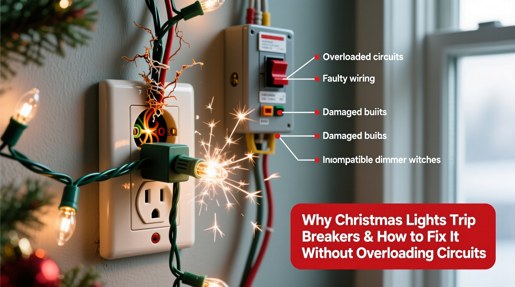 why do my christmas lights keep tripping the breaker and how to fix it without overloading circuits