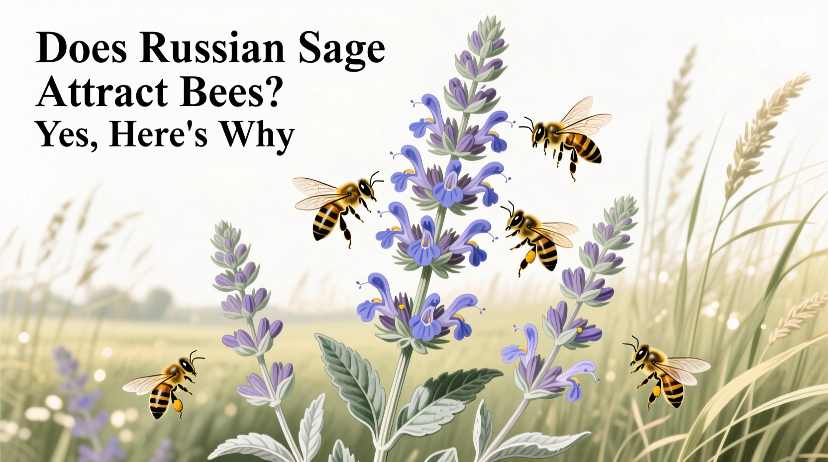 Russian Sage Attracts Bees: 5 Reasons Why | TheHomeSprouts