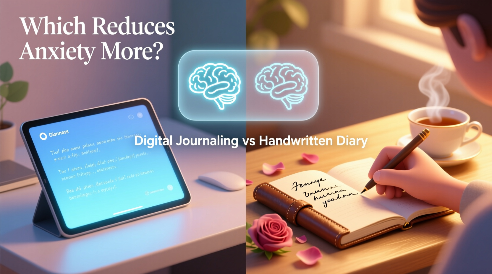 digital journaling vs handwritten diary which method actually reduces anxiety better