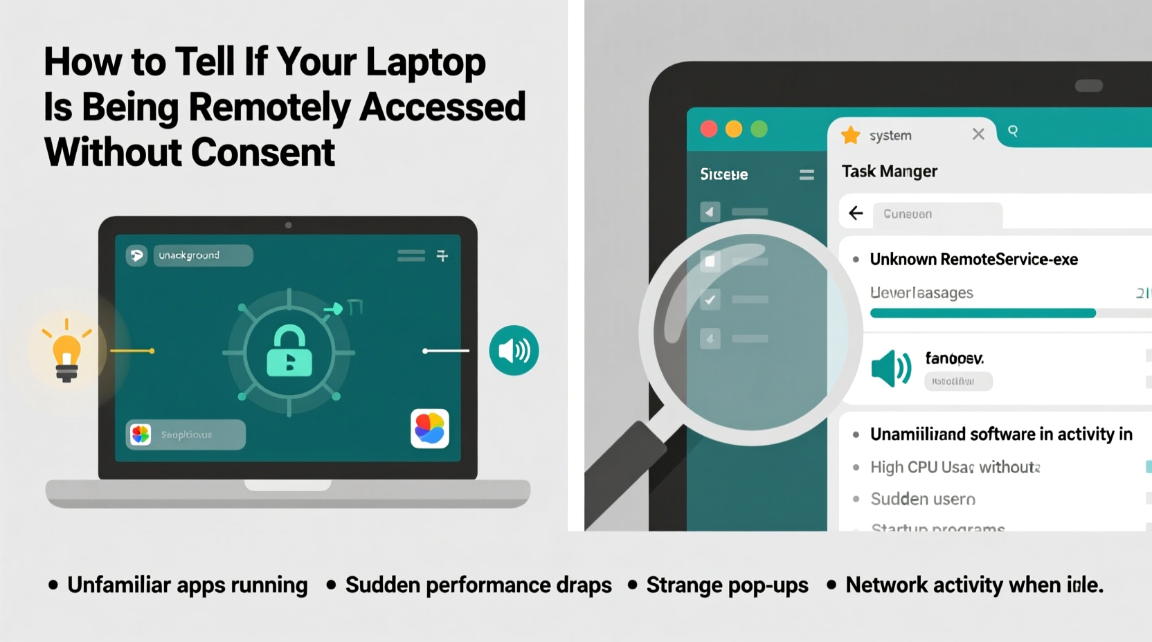 how to tell if your laptop is being remotely accessed without consent