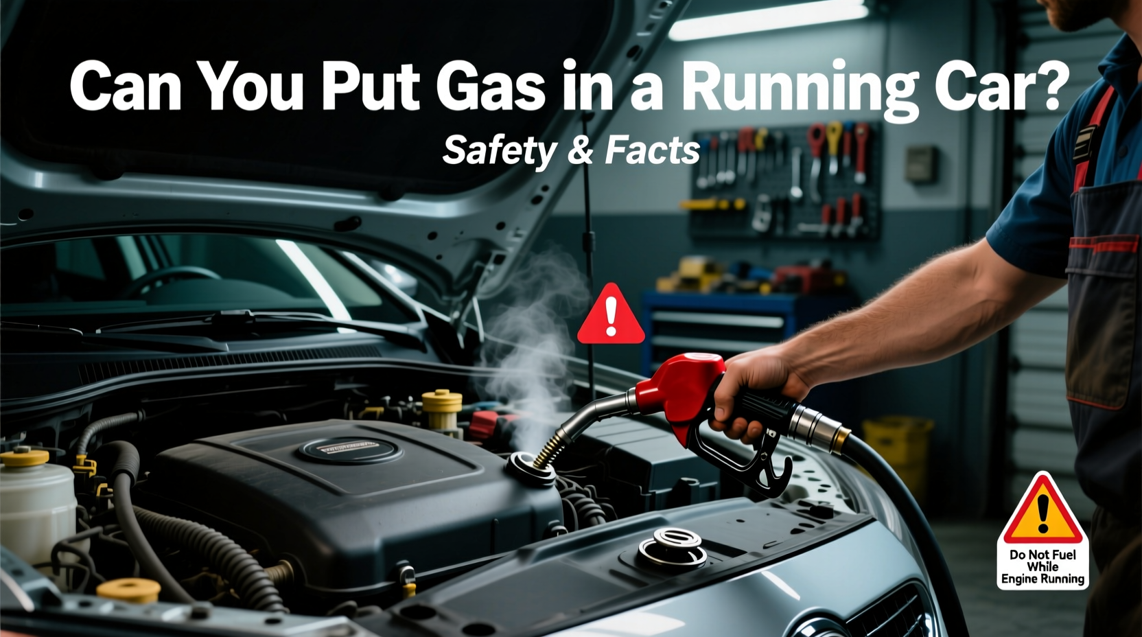 can you put gas in a running car