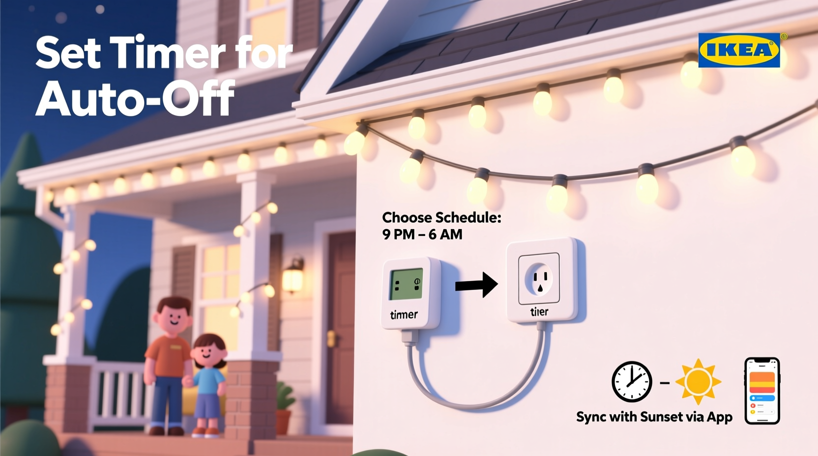 how to time your christmas light display to turn off automatically