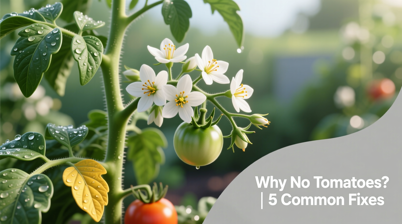 why are my tomato plants flowering but not fruiting fixes