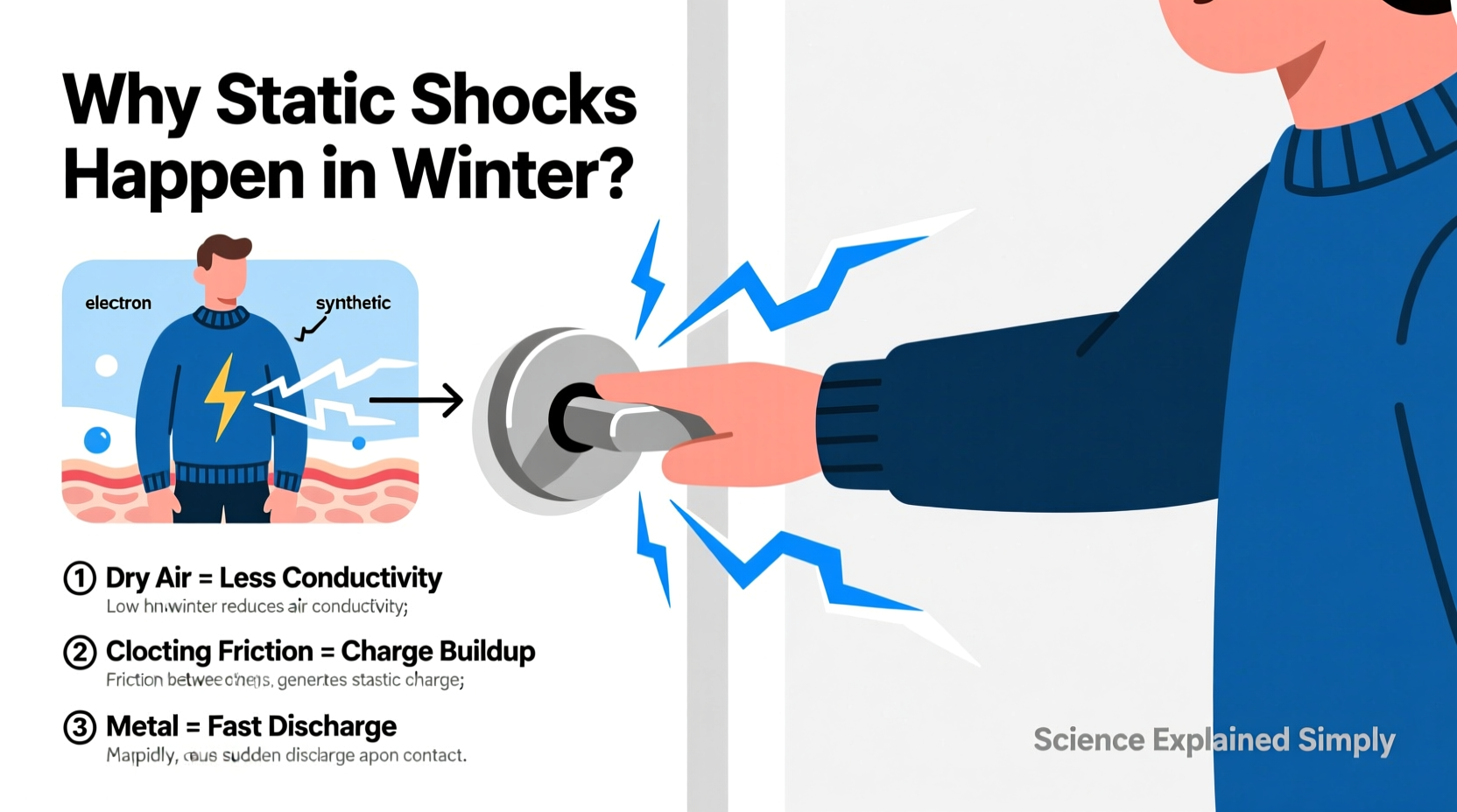 why do i get static shocks when touching metal in winter