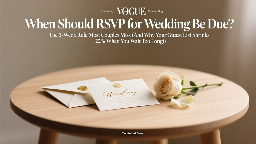 Wedding RSVP Deadline: The 3-Week Rule (2026)