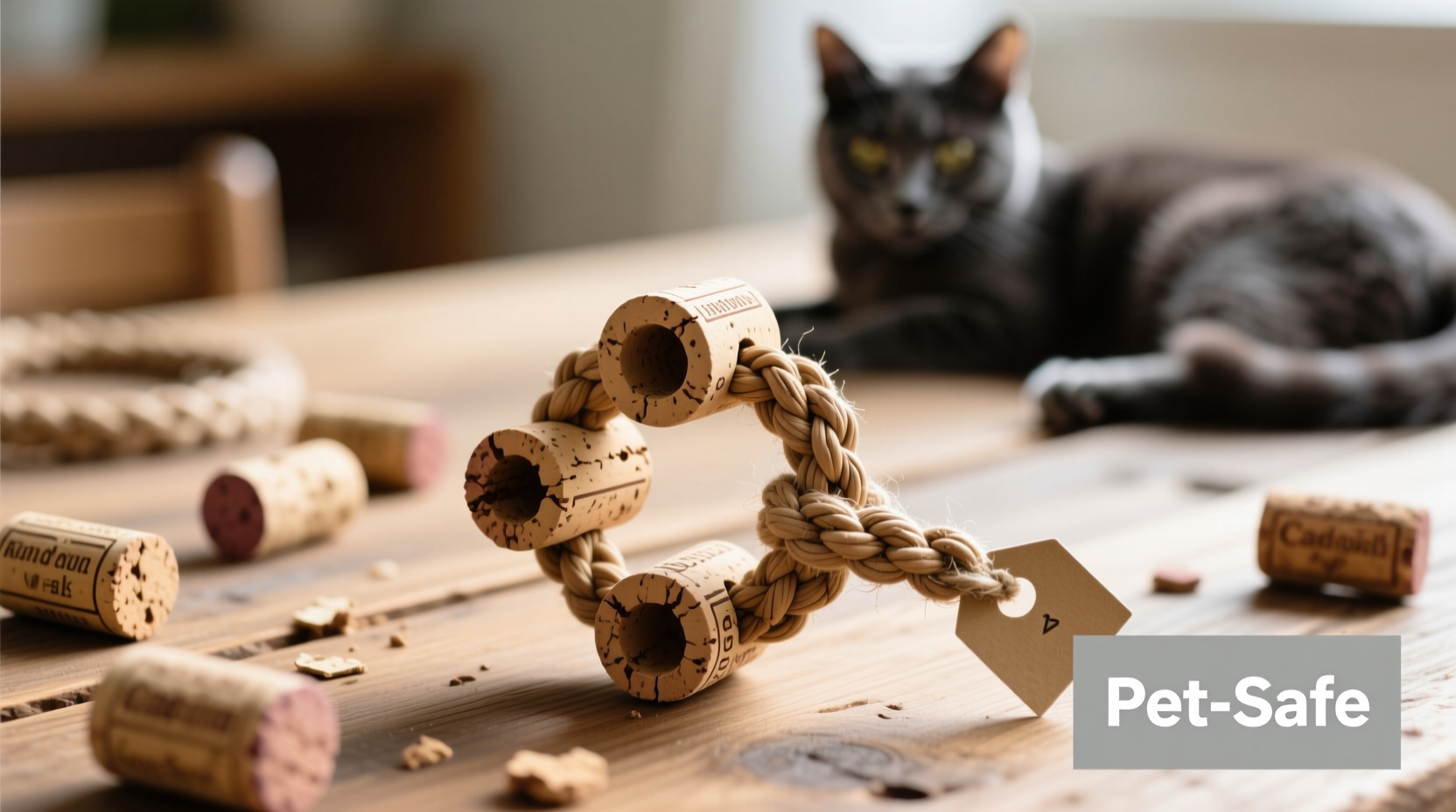 how to repurpose wine corks into pet-safe toys for cats
