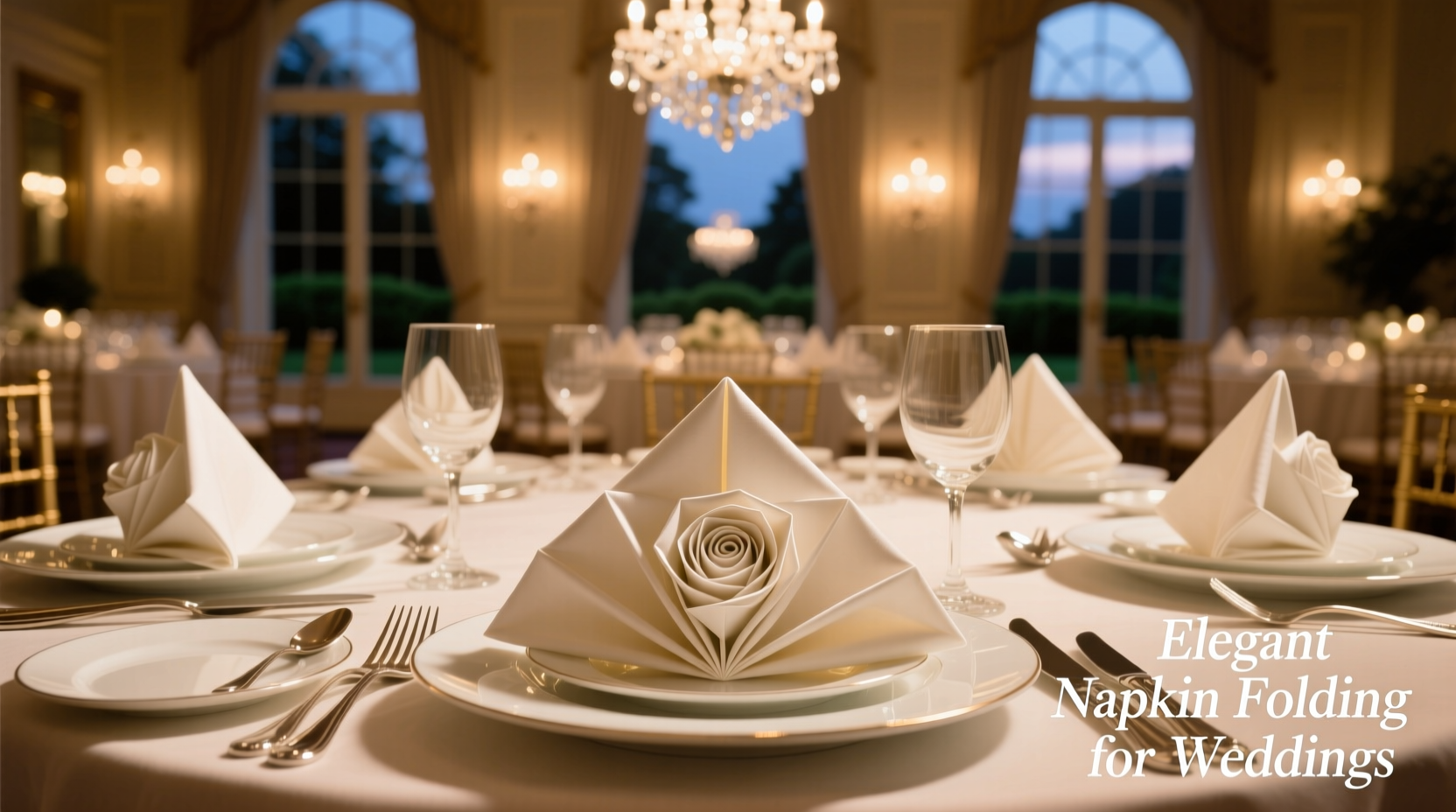 how to fold napkins for wedding