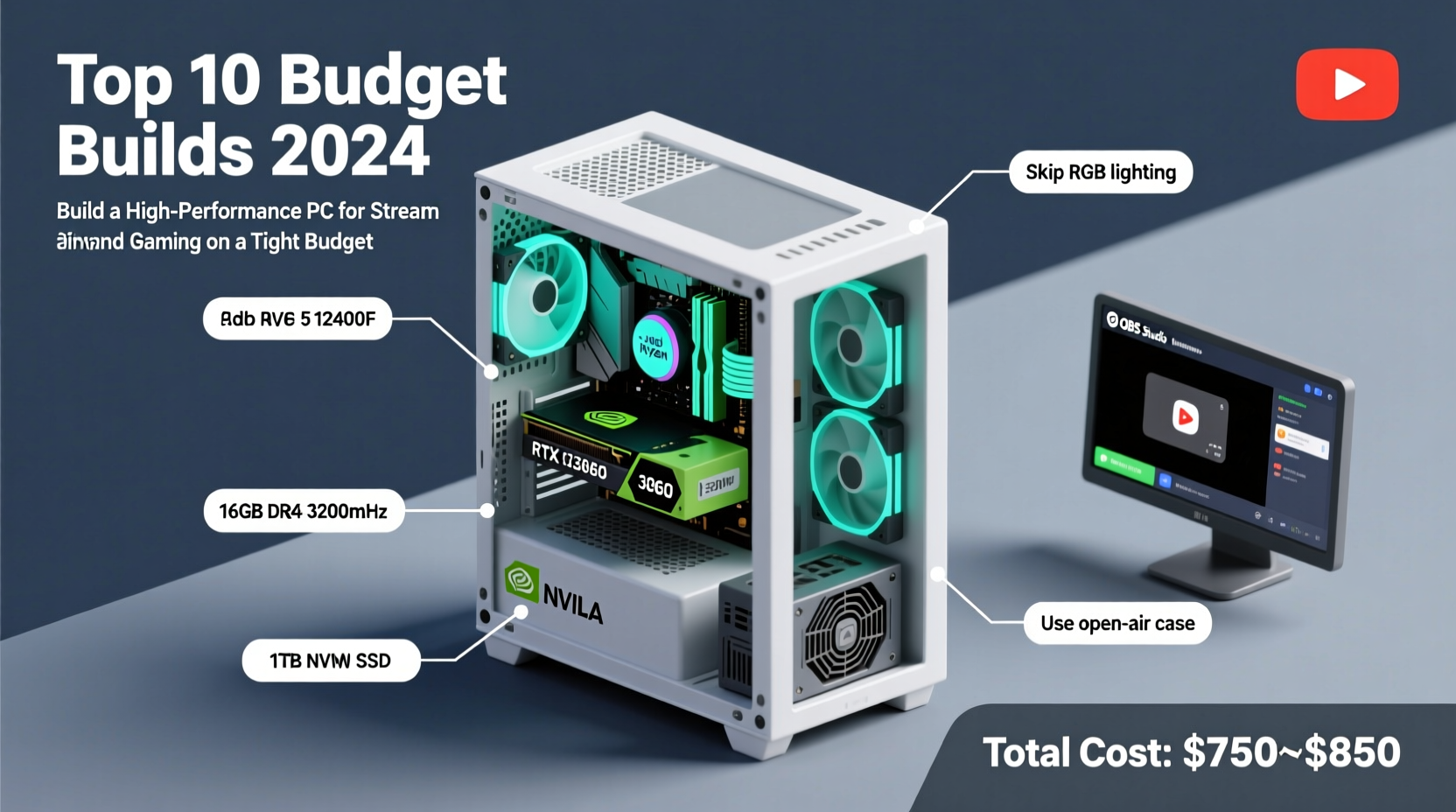 how to build a pc for streaming and gaming on a tight budget