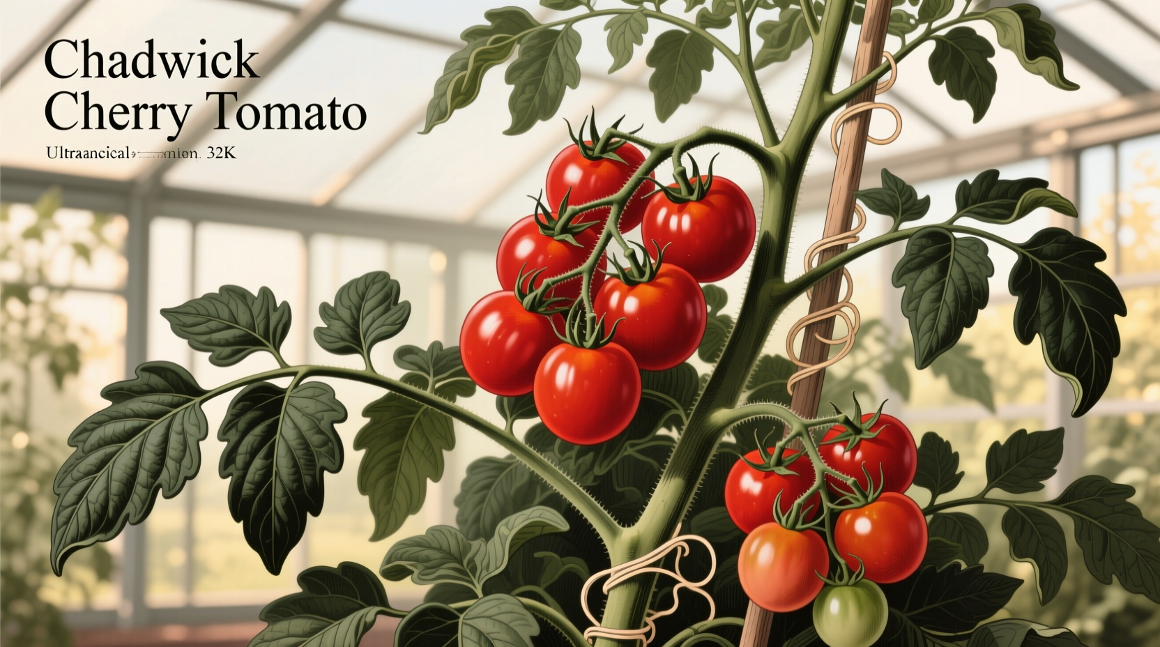 Chadwick cherry tomato plant with ripe fruit clusters