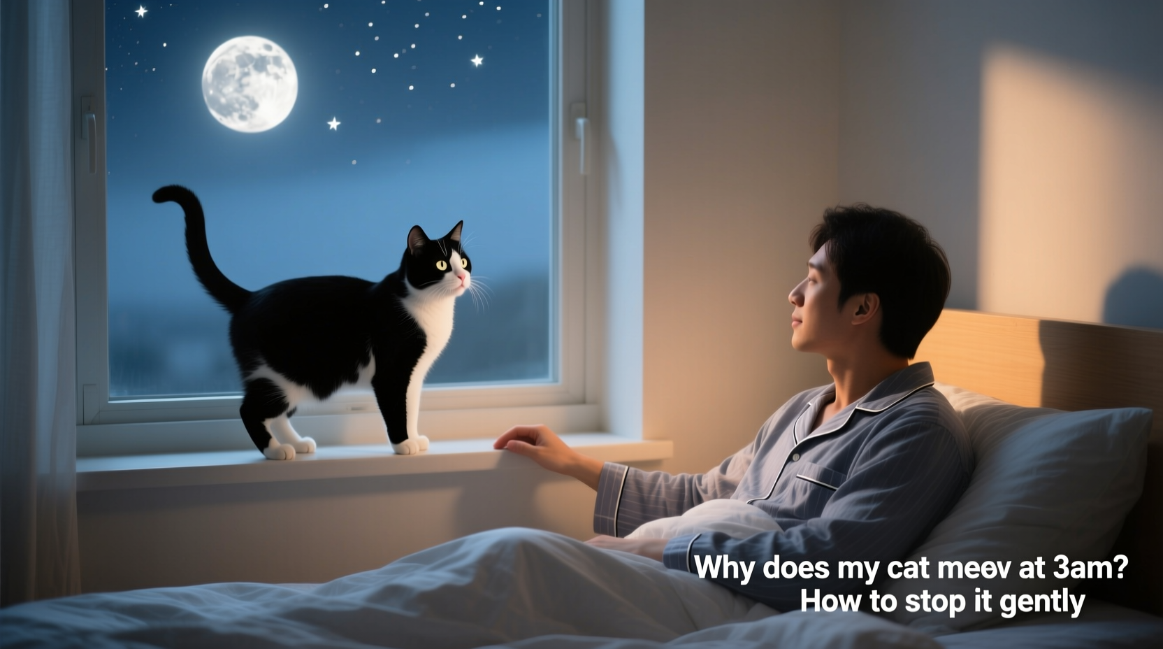 why does my cat meow at 3am and how to stop it gently
