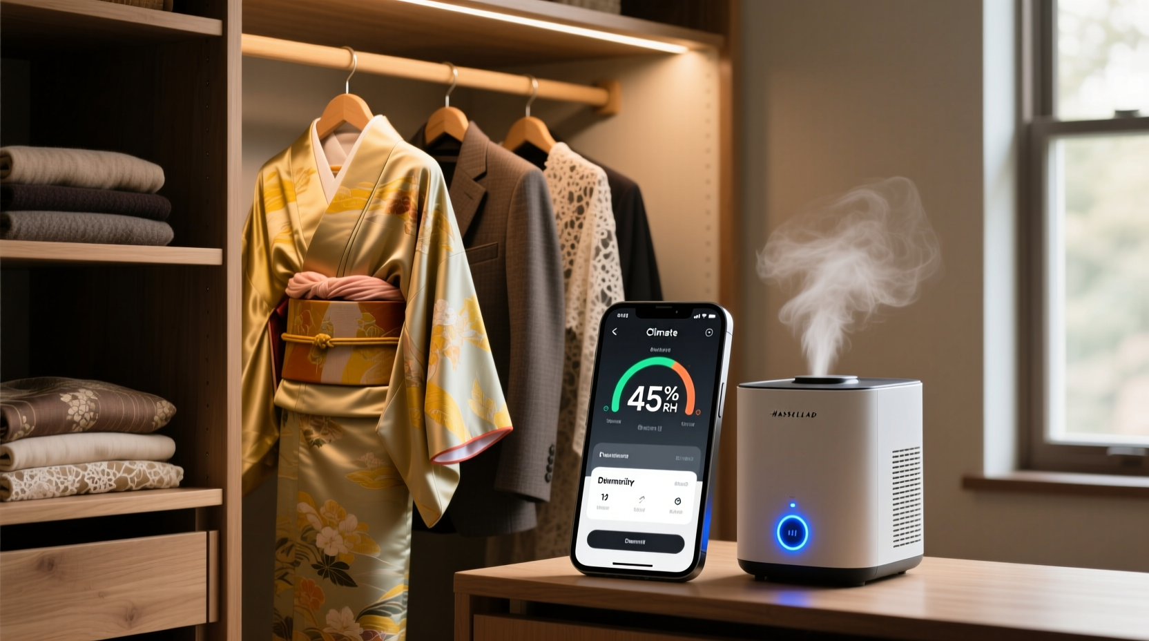 closet organization tips climate monitor dehumidifier