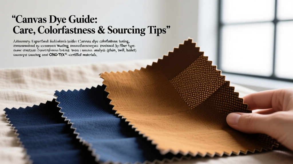 Canvas Dye Guide: Care, Colorfastness & Sourcing Tips