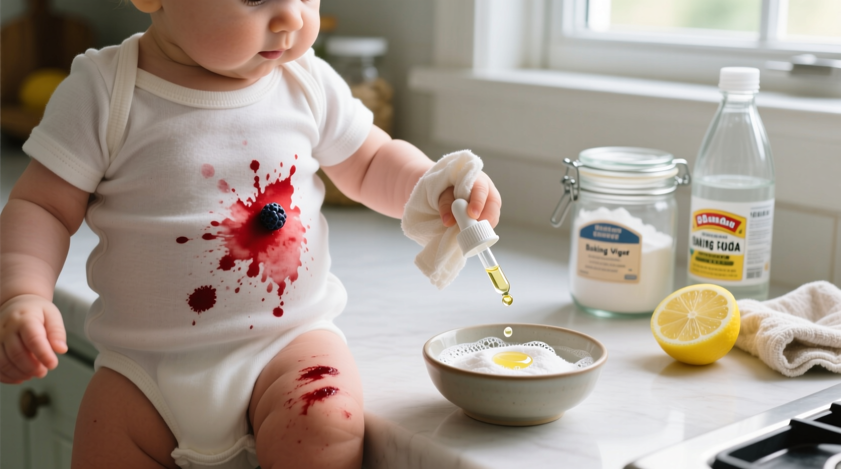 berry stain removal for cotton baby rompers